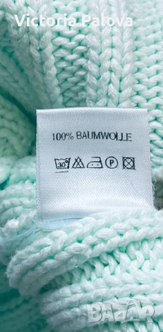 Плетена блуза тюркоазен цвят ANN LLEWELLYN ESQ, снимка 17 - Блузи с дълъг ръкав и пуловери - 53307902