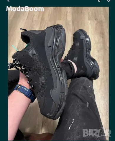Balenciaga черни мъжки маратонки , снимка 3 - Маратонки - 48251143