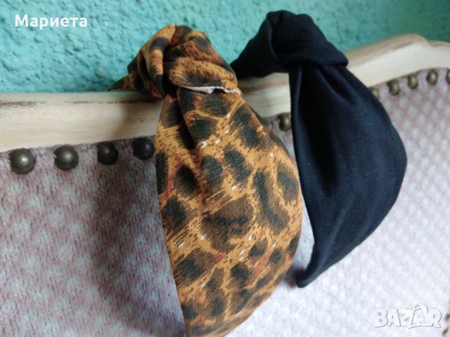 Диадеми Леопардова Диадема Диадема с Черешки Черна Ленена Диадема Диадема с възел Ръчна Изработка , снимка 9 - Аксесоари за коса - 32888602