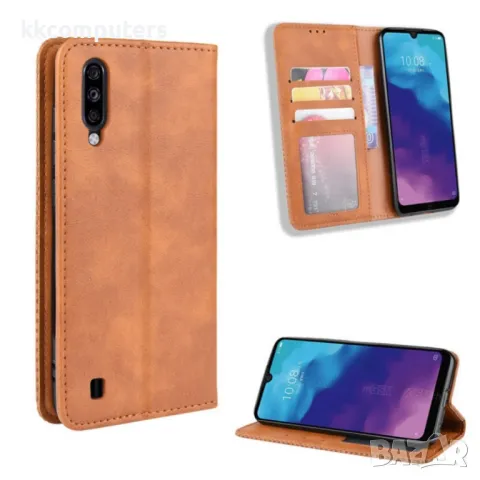 ZTE Blade A7S Vintage Кожен Калъф и Протектор, снимка 4 - Калъфи, кейсове - 48625761