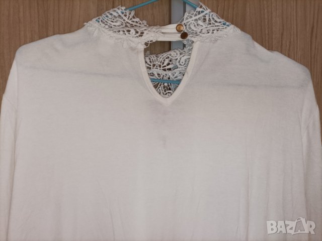 Стилна блуза/поло трико с дантела , снимка 6 - Блузи с дълъг ръкав и пуловери - 43697766