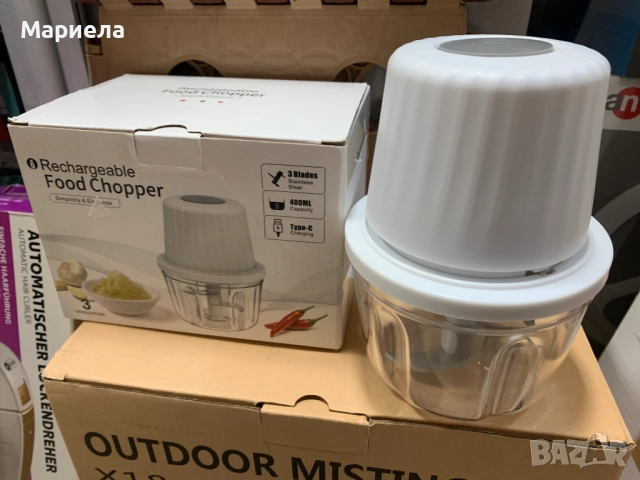 Акумулаторен чопър , 400 мл / 6 Остриета, снимка 3 - Аксесоари за кухня - 52210877