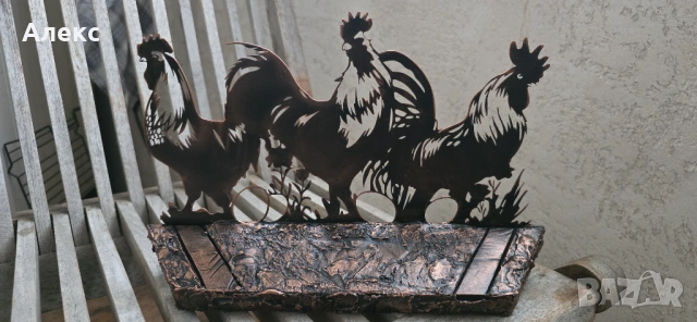 Великденска рустик декорация, ръчно изработена! Метал, дърво.