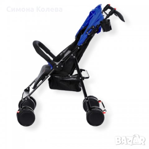 ✨Лятна количка Zi Caspar - синя и черна, снимка 4 - Детски колички - 37480624