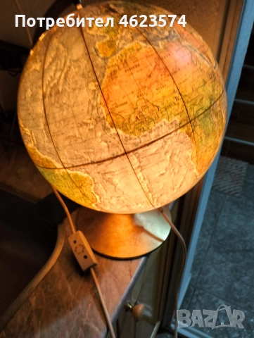 Стара лампа глобус с бронзова стойка, снимка 7 - Антикварни и старинни предмети - 52669941