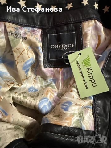 Черен с етикета модерен  кожен висока талия естествена кожа панталон тип потур потури , снимка 7 - Панталони - 52629625