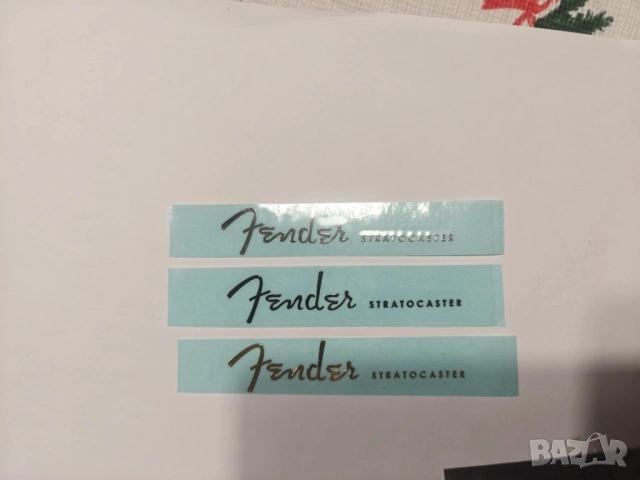 Fender Stratocaster Spaghetti Logo-лепенки в 3 цвята, снимка 11 - Китари - 53505978
