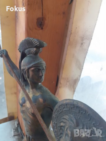 Стара голяма метална статуетка на Леонид, снимка 3 - Антикварни и старинни предмети - 36782028