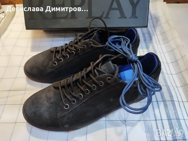 Оригинални нови мъжки обувки REPLAY велур/неопрен размер 44, снимка 3 - Маратонки - 47639088