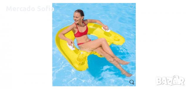 Надуваем шезлонг с дръжки Intex, снимка 3 - Басейни и аксесоари - 33433497