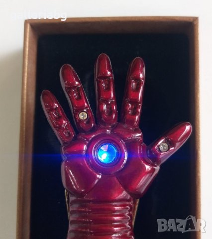 Запалка ключодържател Ръката на Железният Човек (Iron Man, Marvel), снимка 2 - Запалки - 40517270