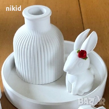 3D Голяма висока ваза шише на резки силиконов молд форма фондан свещ гипс шоколад декор смола, снимка 2 - Форми - 40527349