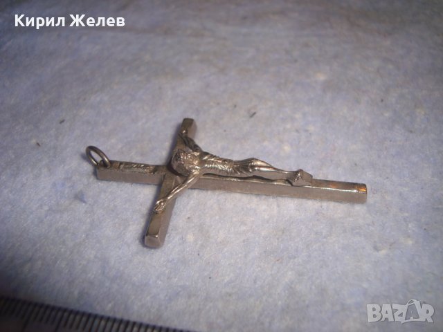 Посребрено РАЗПЯТИЕ КАТОЛИЧЕСКО КРЪСТЧЕ Италия НАГРЪДЕН КРЪСТ 27523, снимка 5 - Други ценни предмети - 36974495