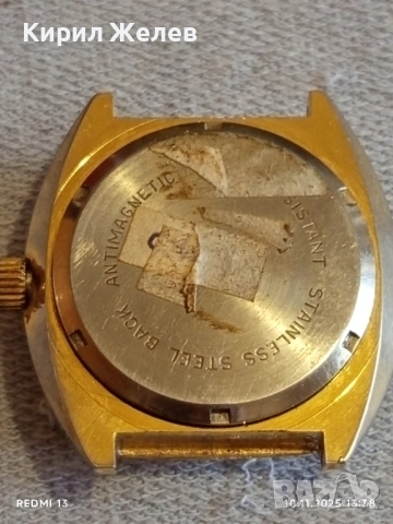 Стар механичен часовник мъжки LUCERNE ANTI-MAGNETIC SWISS MADE много красив позлатен 51428, снимка 6 - Антикварни и старинни предмети - 52362259