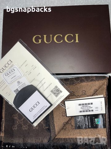Gucci луксозен подарък шал комплект гучи lux podarak guci gucci , снимка 1