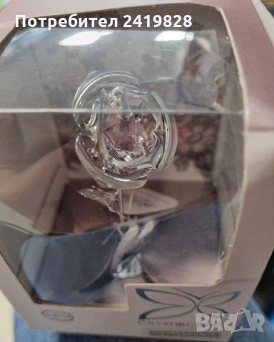 Специално майчинско цвете със кристали swarovski - Crystocraft Celebration Rose SP351, снимка 2 - Други стоки за дома - 33148290