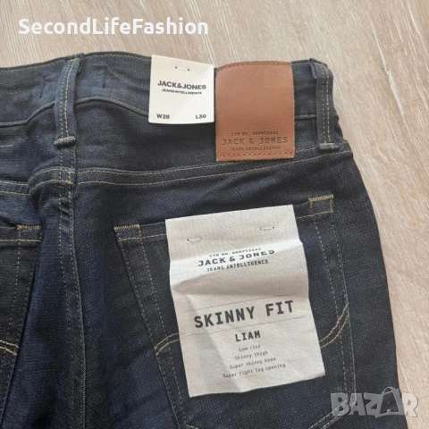 Мъжки тесни дънки Jack And Jones Liam оригинални размер 28/30, снимка 7 - Дънки - 53020010