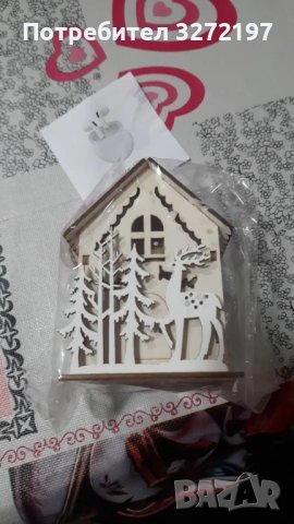 LED лампа,дървена къщичка, снимка 4 - Настолни лампи - 43350857