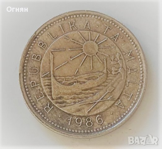 10 цента 1986 Малта , снимка 2 - Нумизматика и бонистика - 39227993