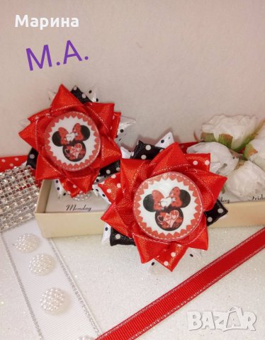 Най-сладките детски лaстици или шноли с панделка МИНИ МАУС!, снимка 3 - Шноли, диадеми, ленти - 27952574