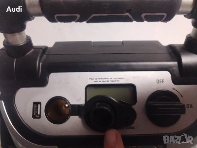 Зарядна станция за подаване на стартов ток на акумолатор, помпане на гуми, USB вход, AUX вход, освет, снимка 5 - Аксесоари и консумативи - 48622049