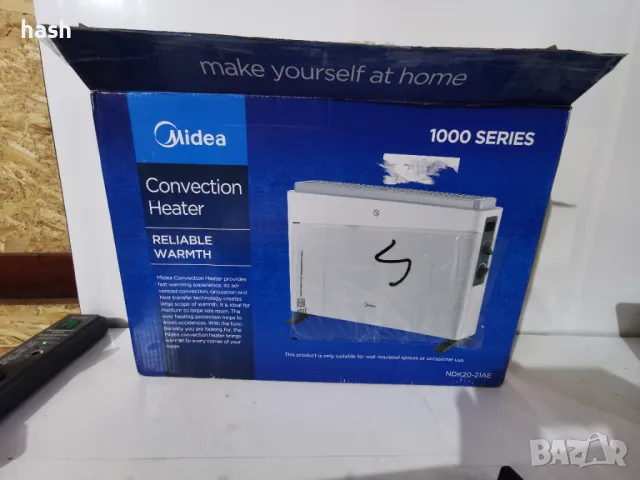 Електрически подов конвектор MIDEA NDK20-21AE, 3 степени на мощност, 2000 W, регулируем термостат, б, снимка 3 - Радиатори - 48570428