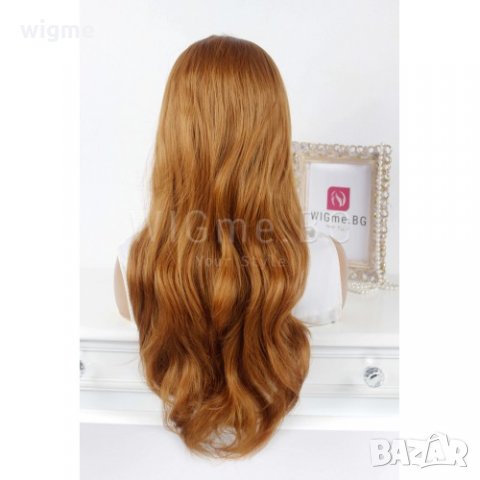 Дълга кестенява лейс фронт перука на вълни Ники, снимка 4 - Аксесоари за коса - 35626795