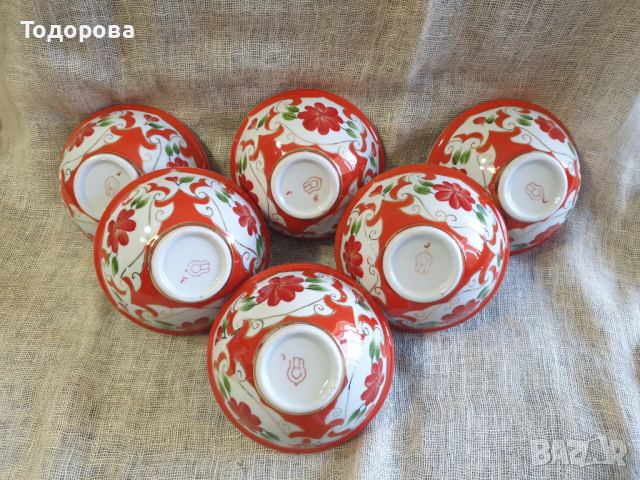 Порцеланови филджани-Самаркандский порцеланов завод- 6 броя, снимка 4 - Сервизи - 44911769