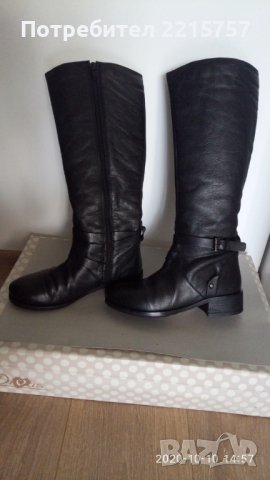 Ботуши от естествена телеш.кожа и велур. От Италия.