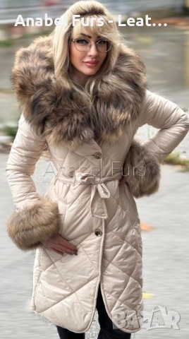 Дамски палта естествена кожа и естествен косъм, снимка 6 - Якета - 37512393