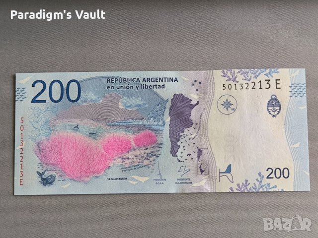 Банкнота - Аржентина - 200 песо UNC | 2016г., снимка 3 - Нумизматика и бонистика - 44000631