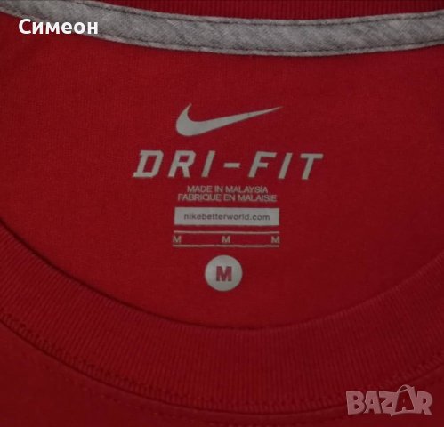 Nike DRI-FIT оригинална тениска M Найк спортна фланелка спорт фитнес, снимка 3 - Спортни дрехи, екипи - 37223489