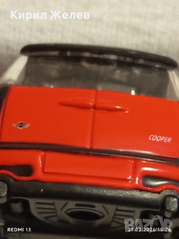 Метална количка Mini cooper много красива за КОЛЕКЦИЯ ДЕКОРАЦИЯ 48614, снимка 10 - Колекции - 53573023