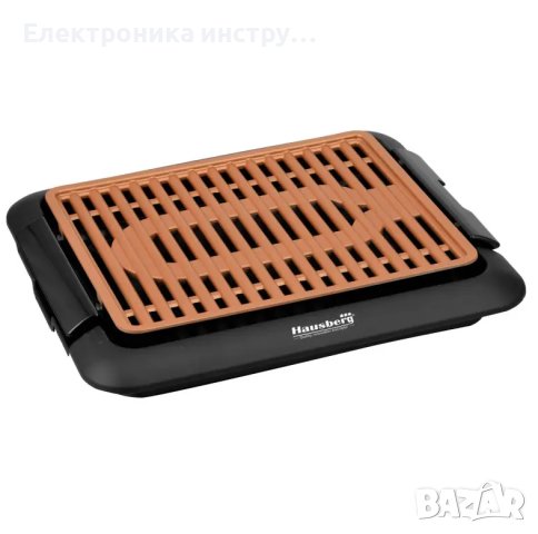 Бездимна скара Hausberg HB-537 1250W Керамично покритие, снимка 4 - Скари - 43127988