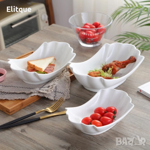 Стилна бяла купа от Аркопал , 23 х 13,5 см, снимка 8 - Чинии - 52898025