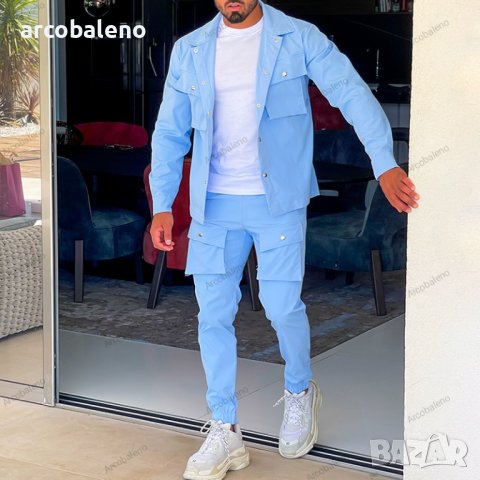 Мъжки ежедневен едноцветен комплект от две части, 4цвята , снимка 7 - Други - 43506590