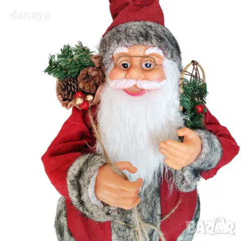 5319 Коледна украса Дядо Коледа с червен костюм, 62 см, снимка 3 - Декорация за дома - 47518469