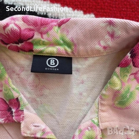Дамска поло тениска Bogner с къс ръкав, размер L с флорален дизайн, снимка 2 - Тениски - 53274951