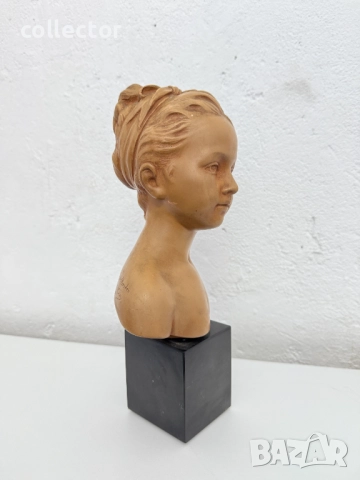 Теракотен бюст на Луиз Броняр от Жан-Антоан Худон. №7562, снимка 8 - Антикварни и старинни предмети - 52246918