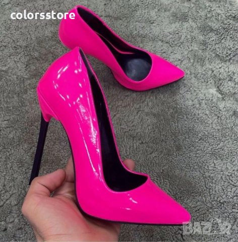 Обувки на ток - циклама лак - 6060