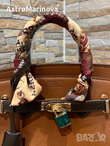 Елегантна дамска чанта в стил Hermès , снимка 3 - Чанти - 52566452