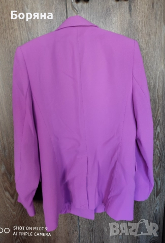 Mango нов с етикет дамски блейзър сако в разкошен цвят орхидея, снимка 11 - Сака - 52815924