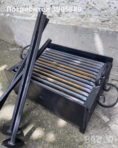 скара/барбекю на дървени въглища 