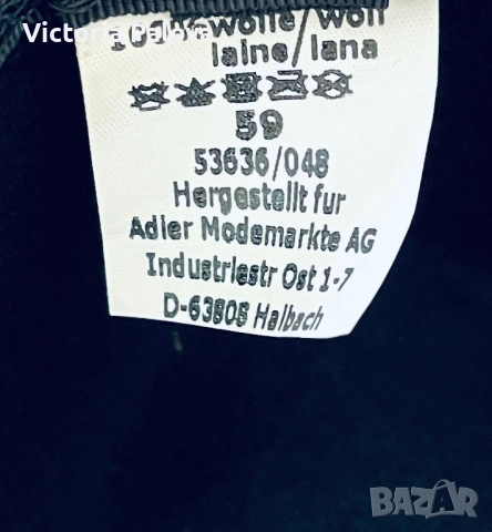 Черна вълнена шапка FEDORA - класическа, 100% вълна, 59 размер, снимка 9 - Шапки - 52426683
