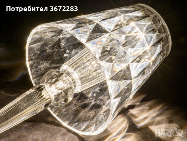 Конусовидна декоративна настолна лампа с usb кабел и дистанционно - тип кристална лампа, снимка 4 - Настолни лампи - 43466401