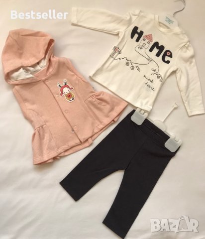 Бебешки Комплект от 3 части-6-9мес, снимка 4 - Комплекти за бебе - 37266832