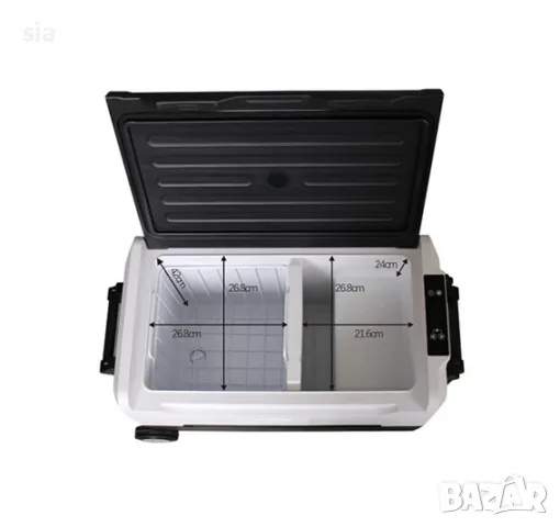 Хладилник с фризер за каравани, кемпер, автомобил, компресорен, 12-24-220V, 19кг, 3 размера, снимка 2 - Хладилни чанти - 49176164