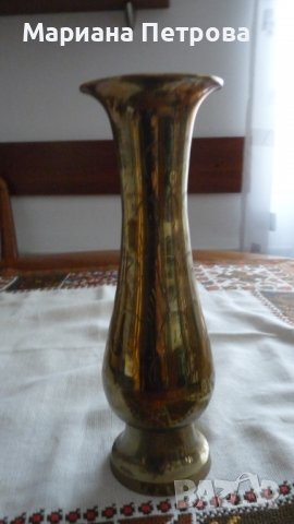 Стара месингова ваза - красота и декорация за Вашият дом, снимка 3 - Вази - 39561024