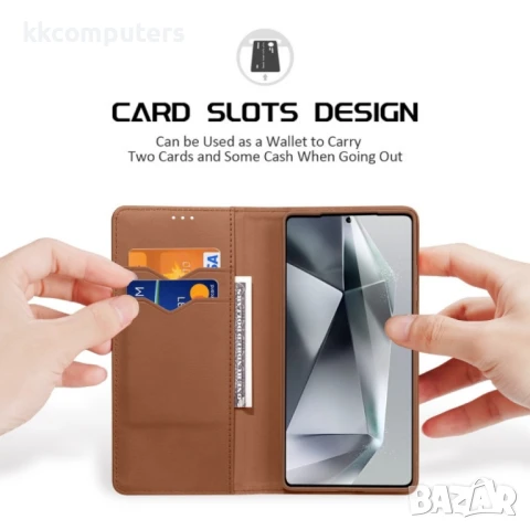 Samsung Galaxy S25 Ultra DUX DUCIS Wallet/ PU + TPU Кожен Калъф и Протектор, снимка 5 - Калъфи, кейсове - 51418352