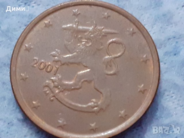 5 цента Финланидия 2001 рядка